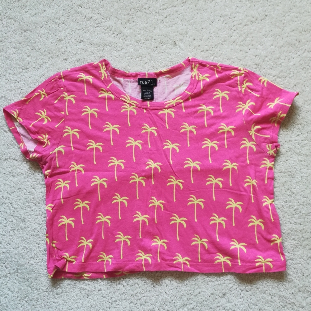Rue 21 Palm Tree Crop Top
